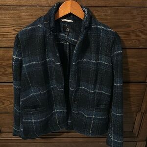 OLGYN Women Single Breasted Plaid Checkered Blazer